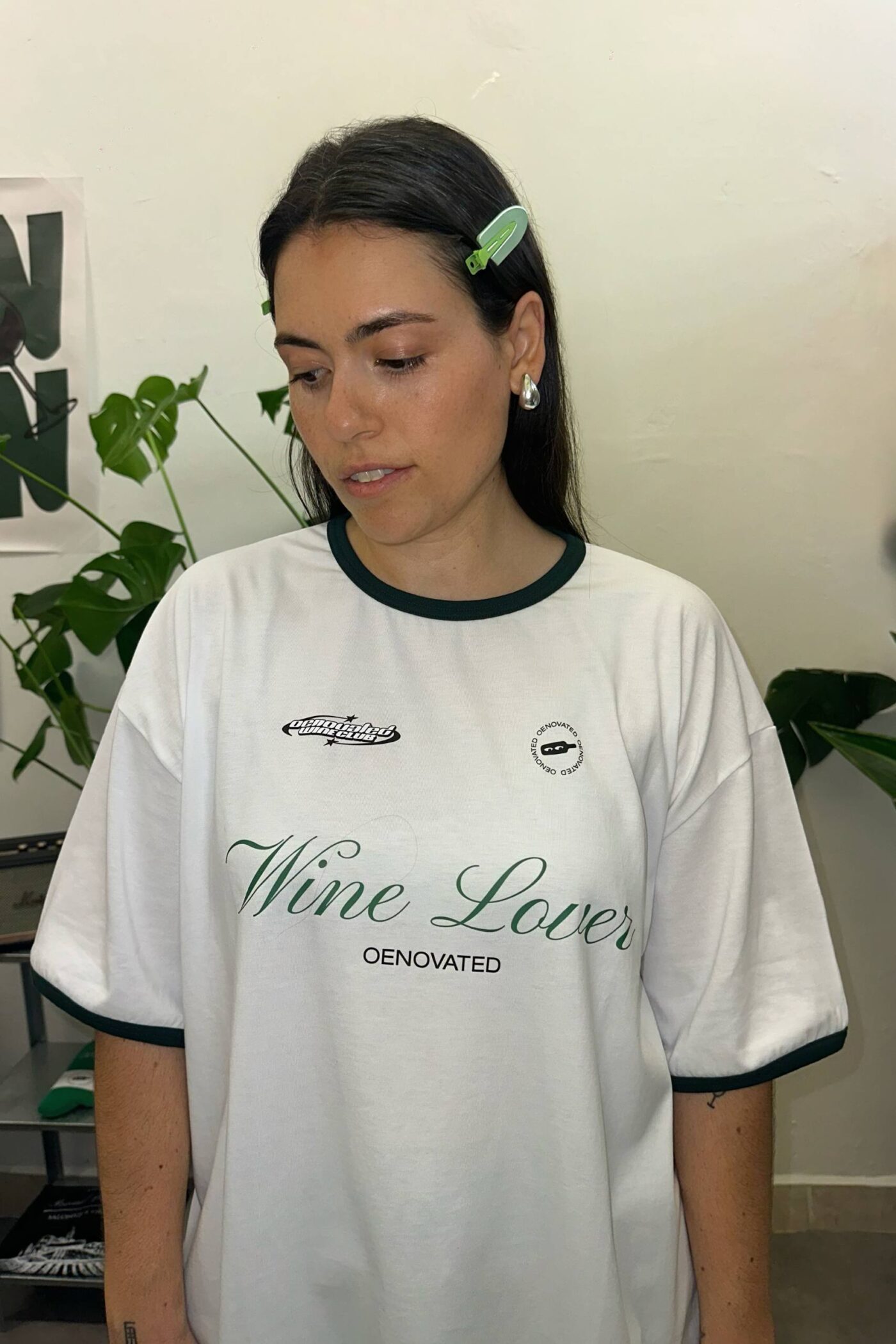 ''Wine Lover'' white boxy t-shirt - Image 3