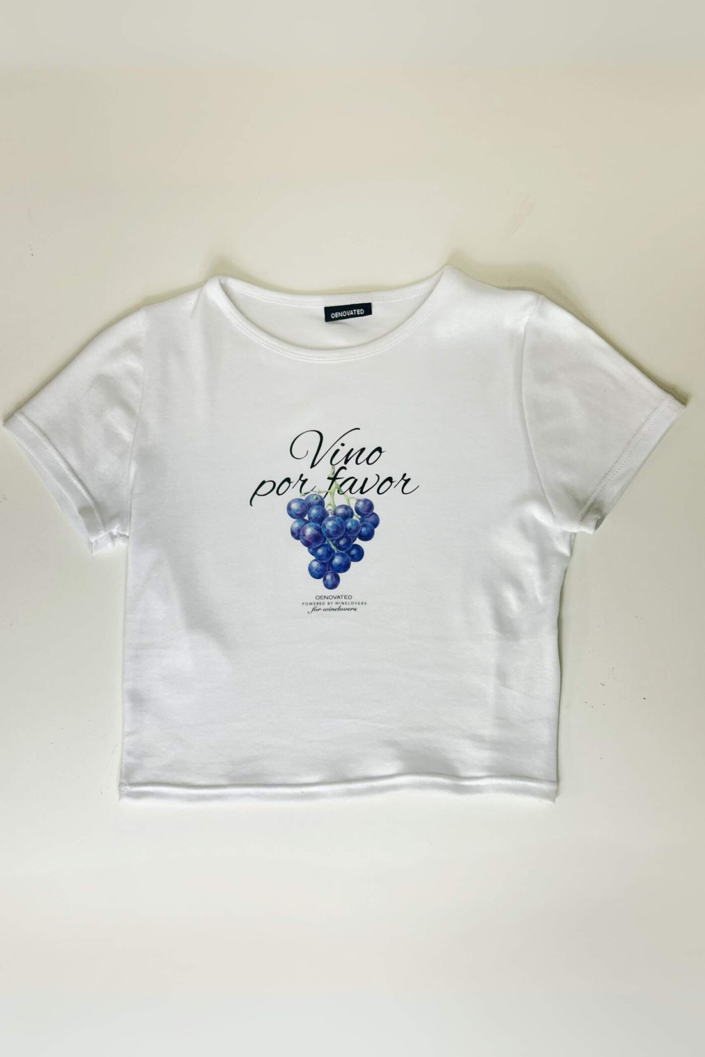 ''Vino Por Favor'' baby crop top - Image 2
